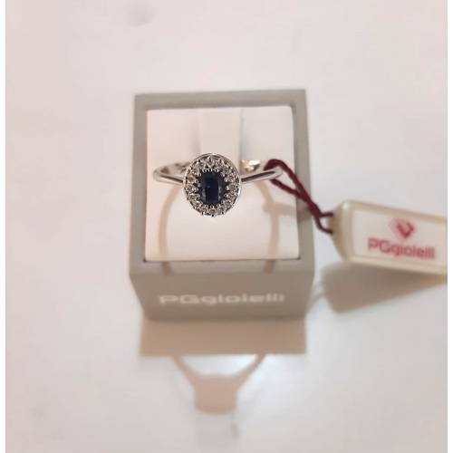 ANELLO Solitario CON ZAFFIRO E...