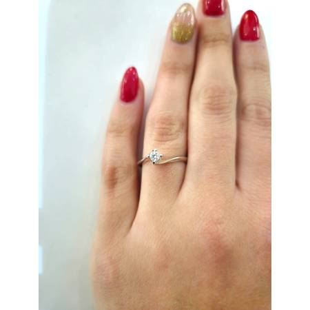 ANELLO SOLITARIO VALENTINO DIAMANTE Taglio Brillante G VS ORO BIANCO 18 KARATI