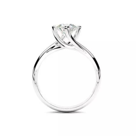 ANELLO SOLITARIO VALENTINO DIAMANTE Taglio Brillante G VS ORO BIANCO 18 KARATI