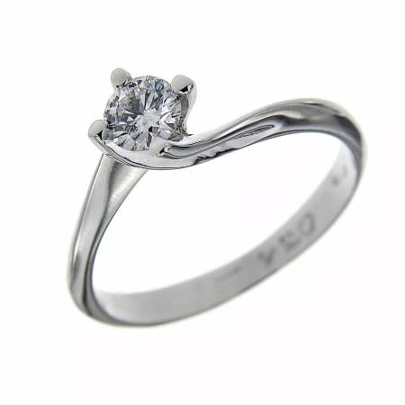 ANELLO SOLITARIO VALENTINO DIAMANTE Taglio Brillante G VS ORO BIANCO 18 KARATI