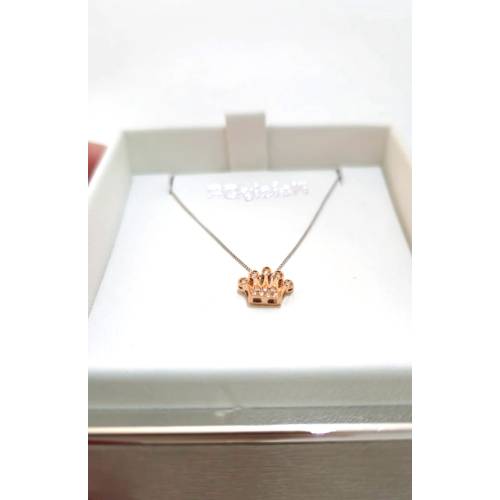 COLLANA Forma CORONA Con DIAMANTI Pg...
