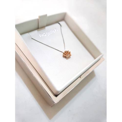 COLLANA Forma CORONA Con DIAMANTI Pg...