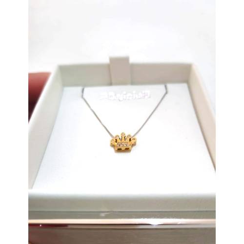 COLLANA Forma CORONA Con DIAMANTI Pg...