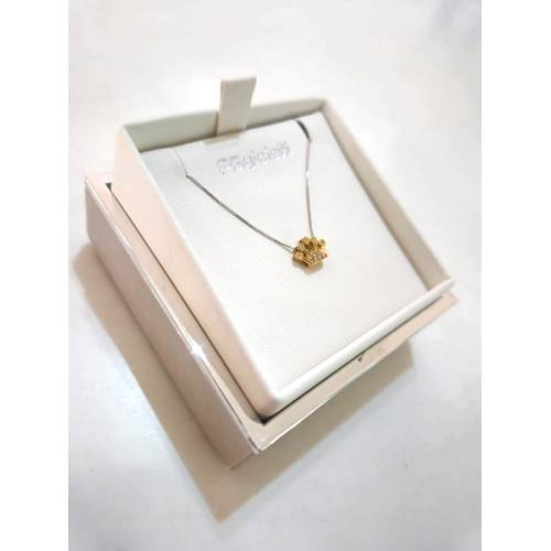 COLLANA Forma CORONA Con DIAMANTI Pg...
