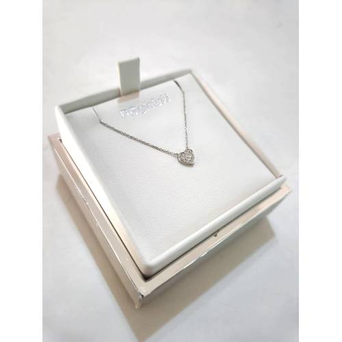 COLLANA Cuore Con DIAMANTI Bianchi...