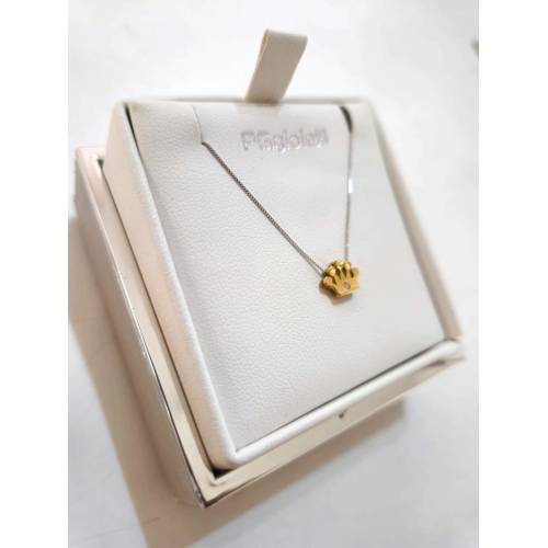 COLLANA Ciondolo CORONA Con DIAMANTE...