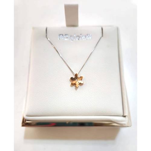 COLLANA Ciondolo Fiocco Di Neve E...