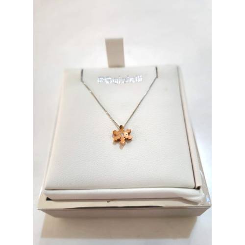 COLLANA Ciondolo Fiocco Di Neve E...