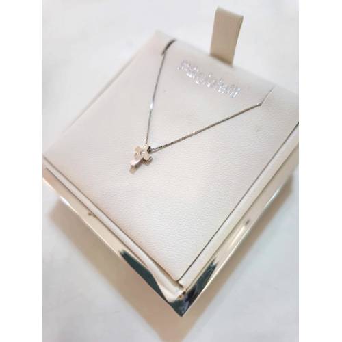 COLLANA CROCE Con DIAMANTE Pg...