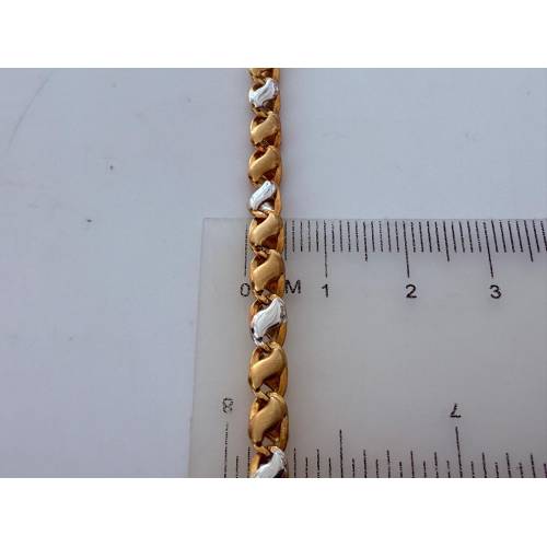 COLLANA Uomo Donna ORO Bicolore 18...