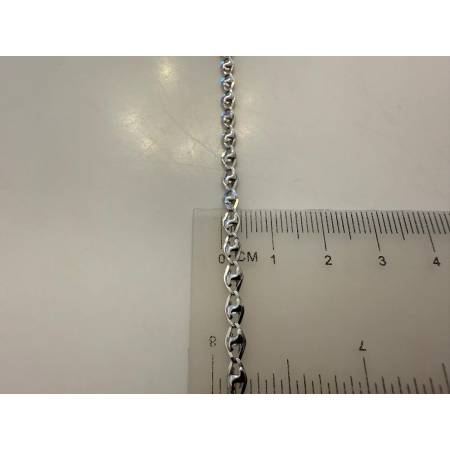 BRACCIALE In ORO BIANCO 18 KARATI Uomo Donna Unisex Oro 750%/1000 Maglia Catena