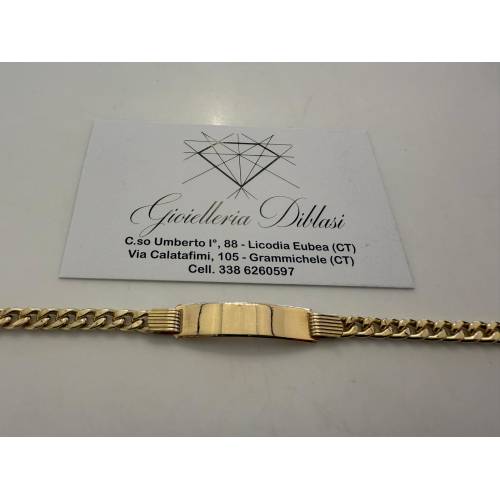 BRACCIALE Uomo Donna In ORO GIALLO 18...
