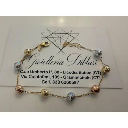 BRACCIALE Donna ORO GIALLO BIANCO...