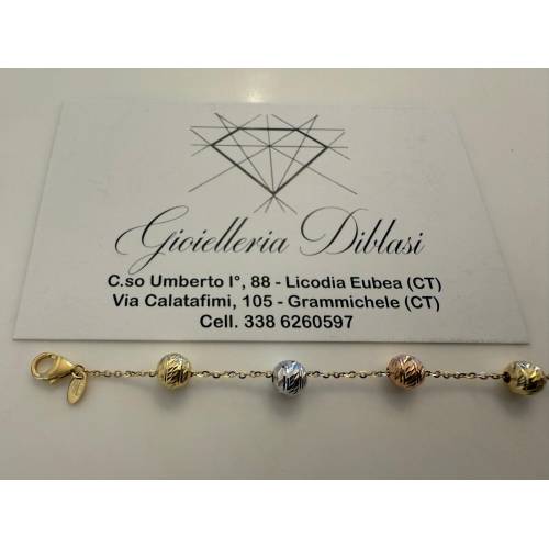 BRACCIALE Donna ORO GIALLO BIANCO...