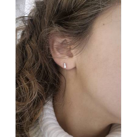 ORECCHINI TRILOGY DIAMANTI A Scalare PG GIOIELLI ORO BIANCO 18 karati 750% Donna