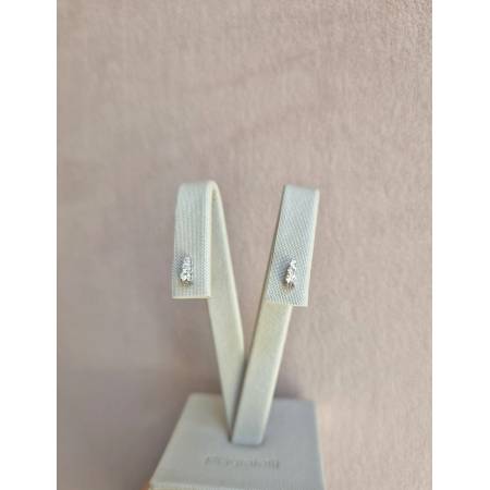 ORECCHINI TRILOGY DIAMANTI A Scalare PG GIOIELLI ORO BIANCO 18 karati 750% Donna