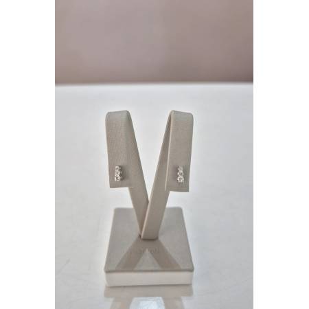 ORECCHINI TRILOGY DIAMANTI A Scalare PG GIOIELLI ORO BIANCO 18 karati 750% Donna