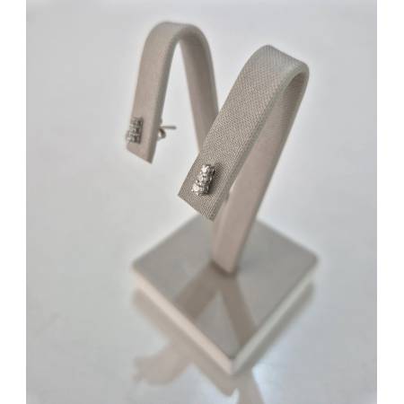 ORECCHINI TRILOGY DIAMANTI A Scalare PG GIOIELLI ORO BIANCO 18 karati 750% Donna