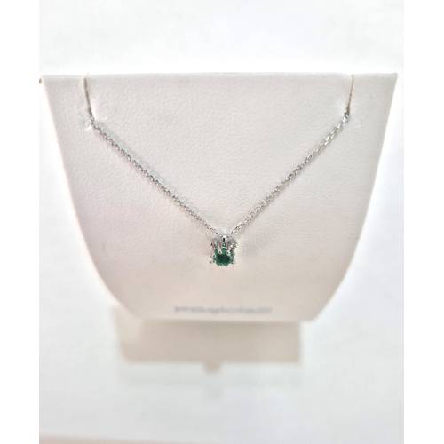 COLLANA SMERALDO E DIAMANTI In Oro...