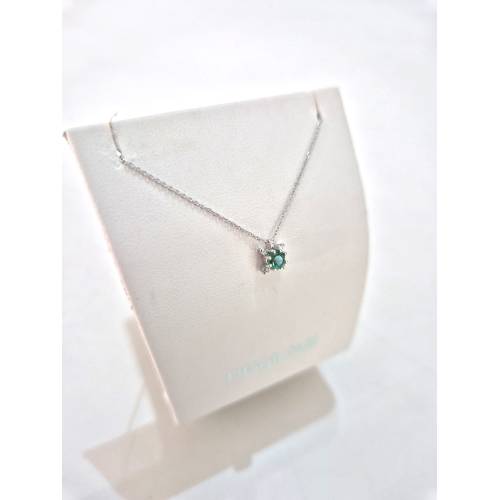 COLLANA SMERALDO E DIAMANTI In Oro...