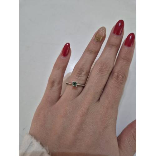 ANELLO Con SMERALDO E DIAMANTI ORO...