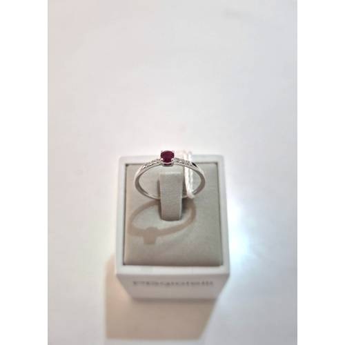 ANELLO SOLITARIO In Oro Bianco 18...