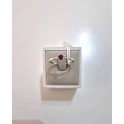 ANELLO SOLITARIO In Oro Bianco 18...