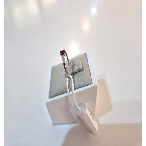 ANELLO SOLITARIO In Oro Bianco 18...