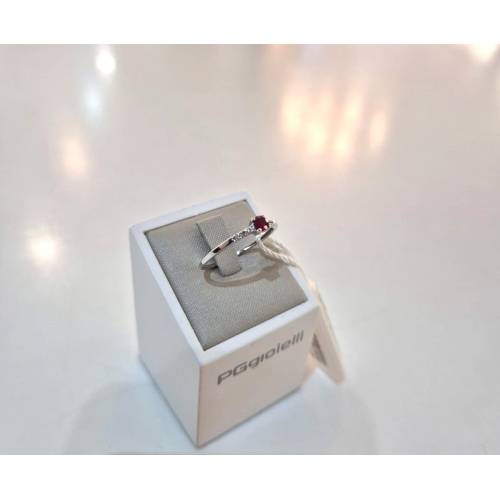 ANELLO SOLITARIO In Oro Bianco 18...