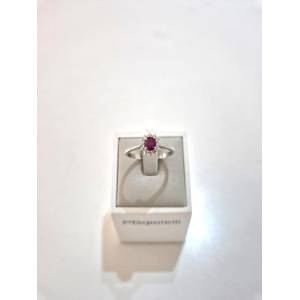 ANELLO SOLITARIO Oro Bianco...