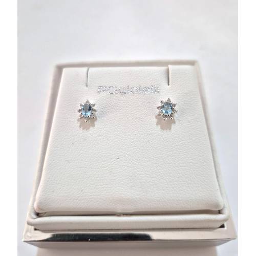 ORECCHINI Con ACQUAMARINA E DIAMANTI...