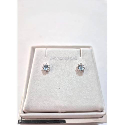 ORECCHINI Con ACQUAMARINA E DIAMANTI...