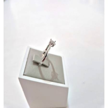 ANELLO SOLITARIO DIAMANTE Taglio Brillante G VS ORO BIANCO 18 KARATI PG Gioielli