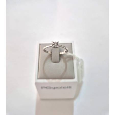 ANELLO SOLITARIO DIAMANTE Taglio Brillante G VS ORO BIANCO 18 KARATI PG Gioielli
