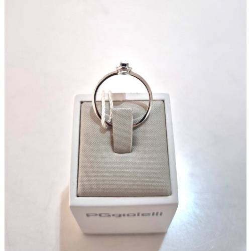 ANELLO SOLITARIO Con ZAFFIRO Blu...