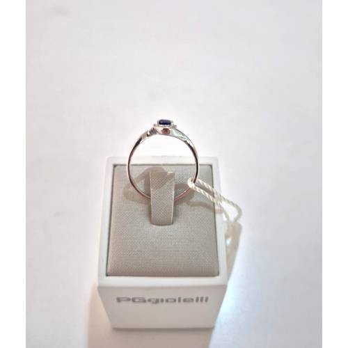ANELLO SOLITARIO Con ZAFFIRO Blu...