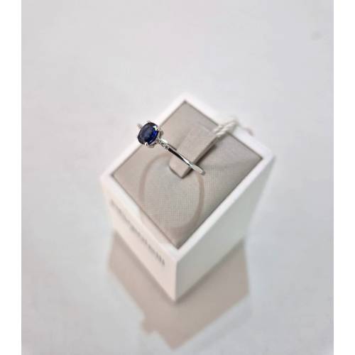 ANELLO SOLITARIO Con ZAFFIRO Blu...