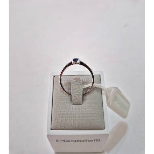 ANELLO SOLITARIO Con ZAFFIRO Blu...