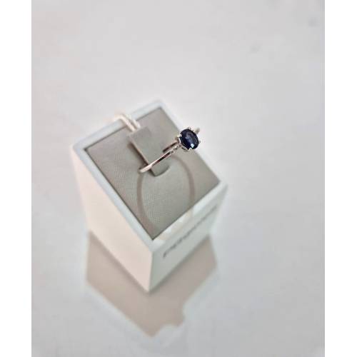 ANELLO SOLITARIO Con ZAFFIRO Blu...