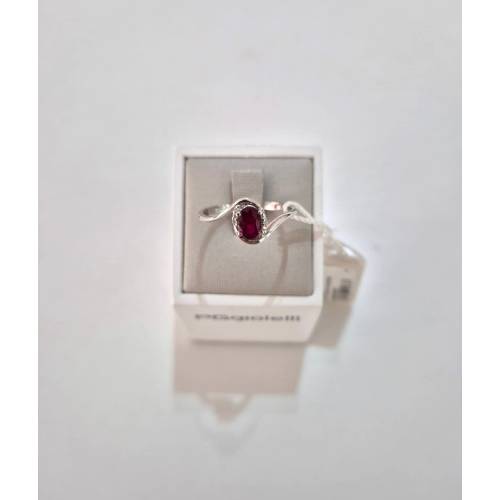 ANELLO SOLITARIO Oro Bianco 18 Karati...