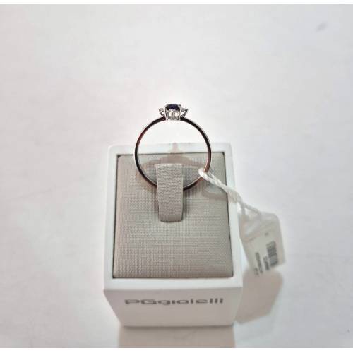 ANELLO SOLITARIO Con ZAFFIRO Blu...