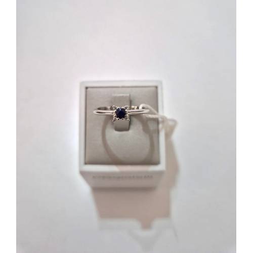ANELLO SOLITARIO Con ZAFFIRO Blu...