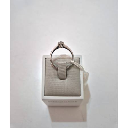 ANELLO SOLITARIO Con ZAFFIRO Blu Ovale E Diamanti PG GIOIELLI Oro Bianco 18 Kt