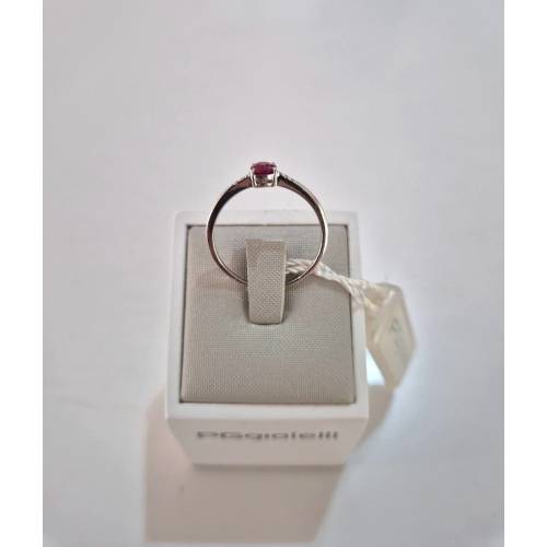 ANELLO Solitario RUBINO Rosso Ovale E...
