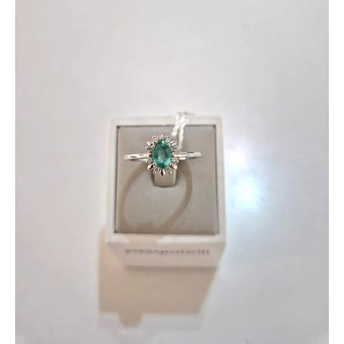 ANELLO Con SMERALDO E DIAMANTI ORO...