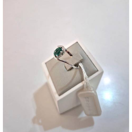 ANELLO Con SMERALDO E DIAMANTI ORO...