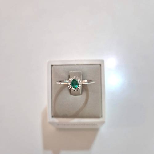 ANELLO Con SMERALDO E DIAMANTI ORO...