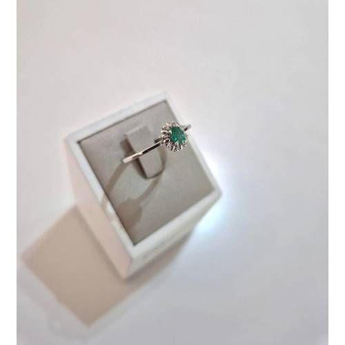 ANELLO Con SMERALDO E DIAMANTI ORO...
