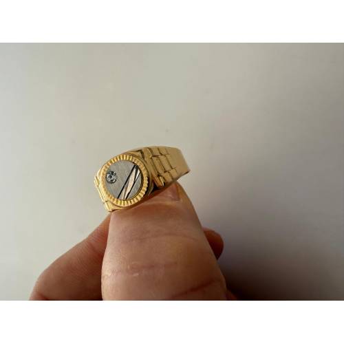 ANELLO Da Uomo In ORO 18 Karati 750%...