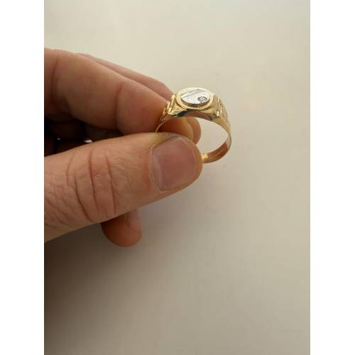 ANELLO Da Uomo In ORO 18 Karati 750%...